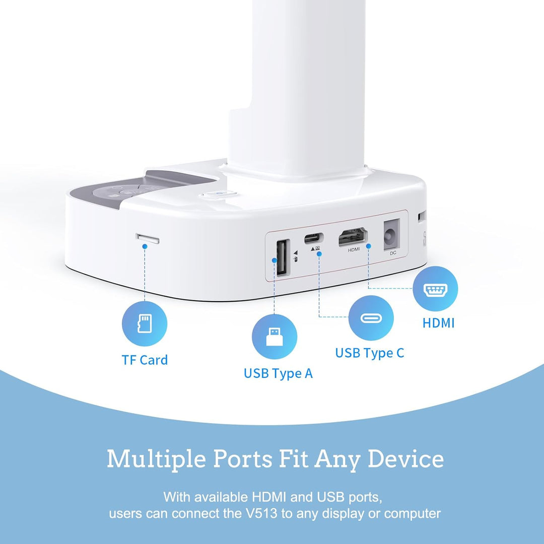 JOYUSING HDMI/USB Dual Mode 13MP Dokumentenkamera/Visualiser mit Licht für Fernunterricht, Webkonfer