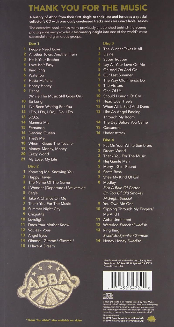 Thank you for the music, Audio-CD