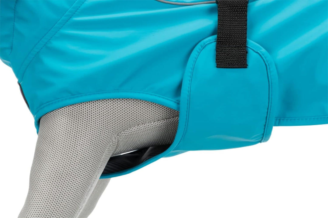 TRIXIE Regenmantel Vimy für Hunde L türkis – Hunde-Regenjacke mit reflektierenden Elementen für mehr