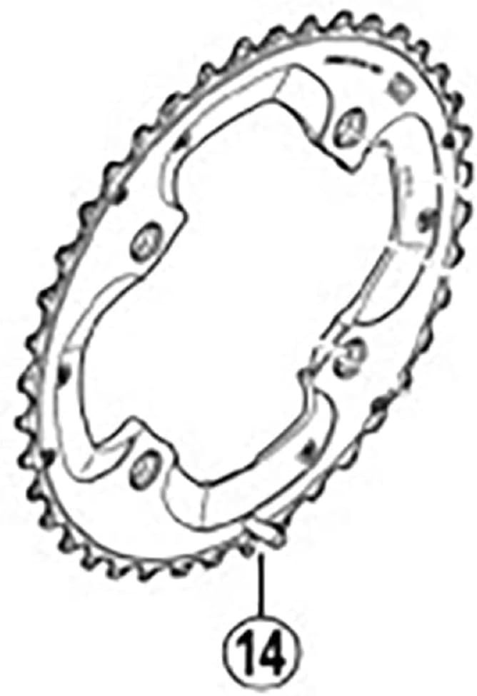 SHIMANO Kettenblatt Aussen XT M785 10-Fach 4-Loch 104 mm 38 zähne, 38 zähne