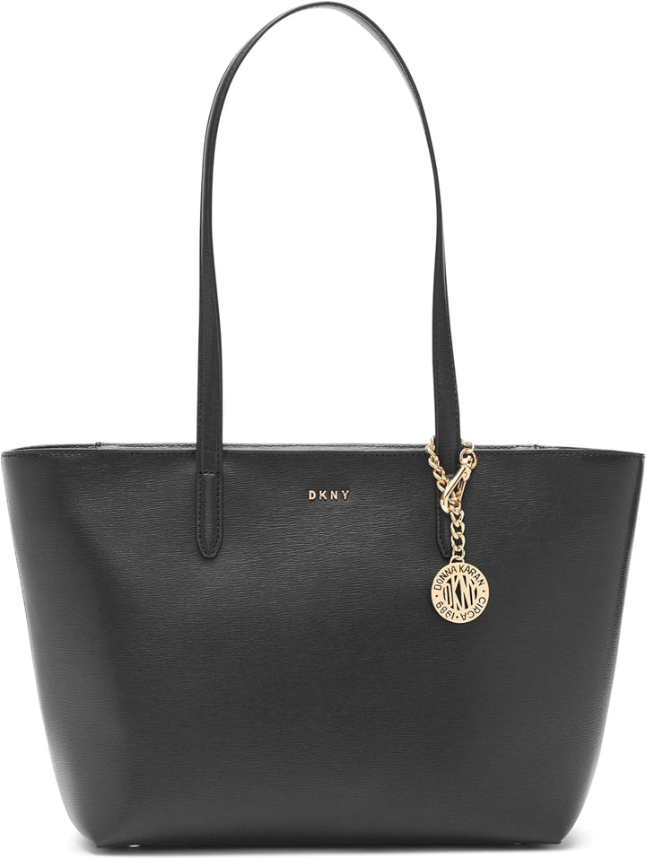 DKNY Damen Bryant Medium Zip Tote Tote Einheitsgrösse Black Gold, Einheitsgrösse Black Gold