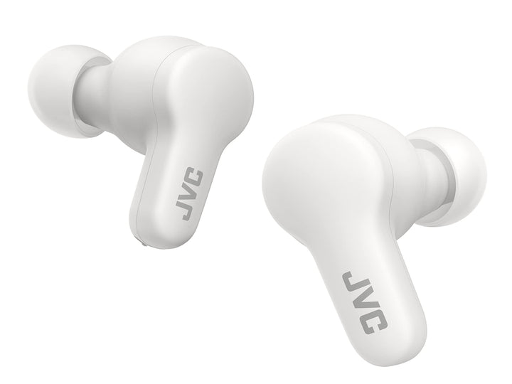 JVC HA-Z77T-W Gumy True Wireless Kopfhörer mit weichen Elastomer Ohrstöpseln, 3 Sound-Modi, Bluetoot