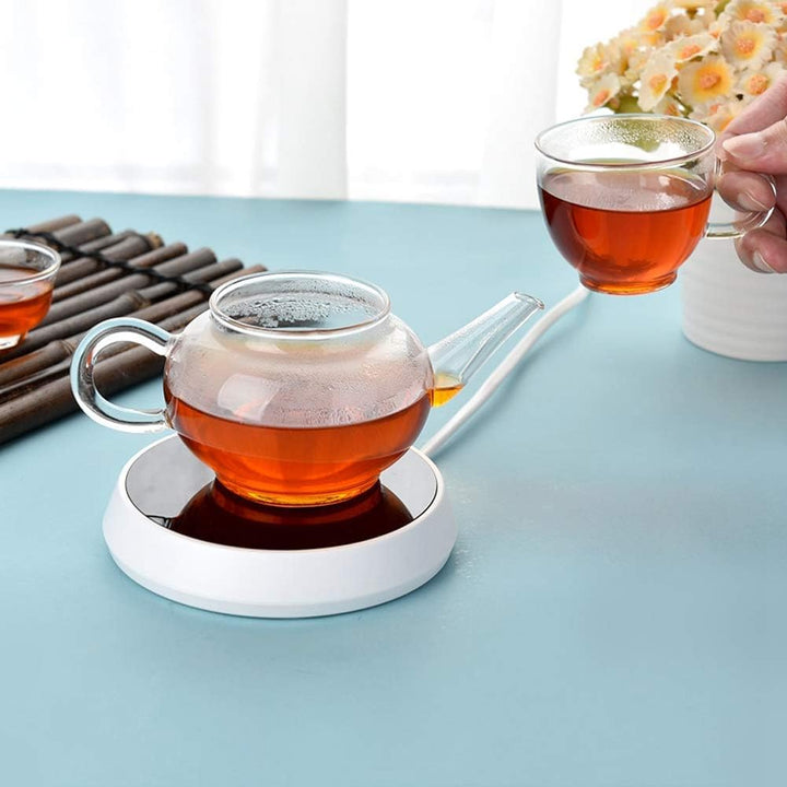Kaffeetasse wärmer Getränke wärmer Platte Desktop beheizt Kaffee Tee 3 Kontrollleuchten Aluminiumleg