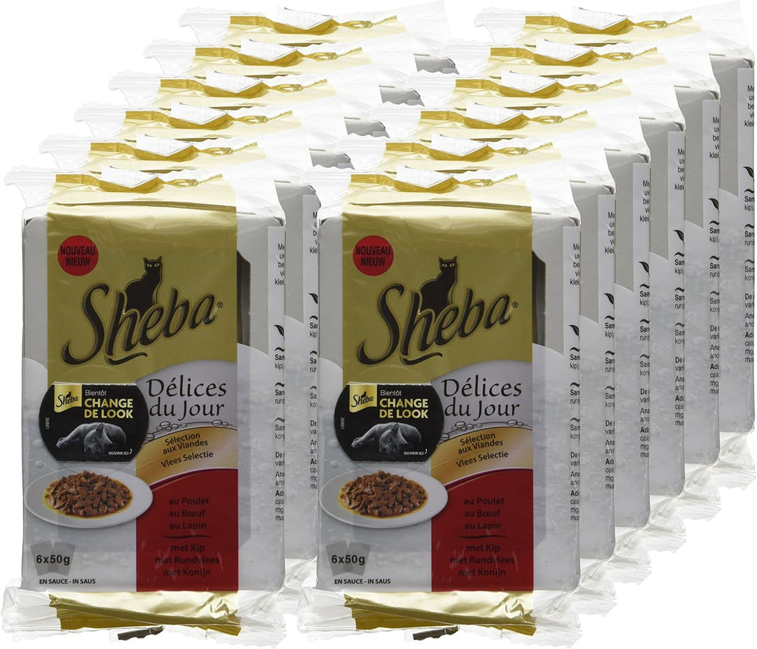Sheba Délices du Jour - Nassfutter für ausgewachsene Katzen - Geflügelauswahl in Sauce - Frischebeut