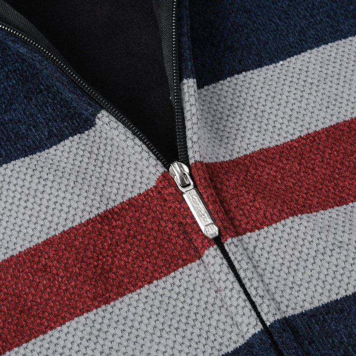 YOUTHUP Herren Strickjacke mit Kapuze Fleece Gefüttert Winter Cardigan Strick Fleecejacke Reissversc