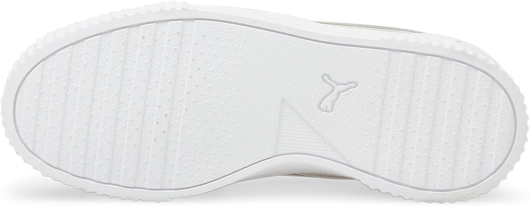 PUMA Carina L Jr Kinder Sneaker Leder Schuhe 370677 06 Weiss 26 EU Puma White Puma Silver, 26 EU Pum