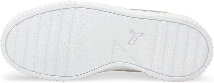 PUMA Carina L Jr Kinder Sneaker Leder Schuhe 370677 06 Weiss 26 EU Puma White Puma Silver, 26 EU Pum