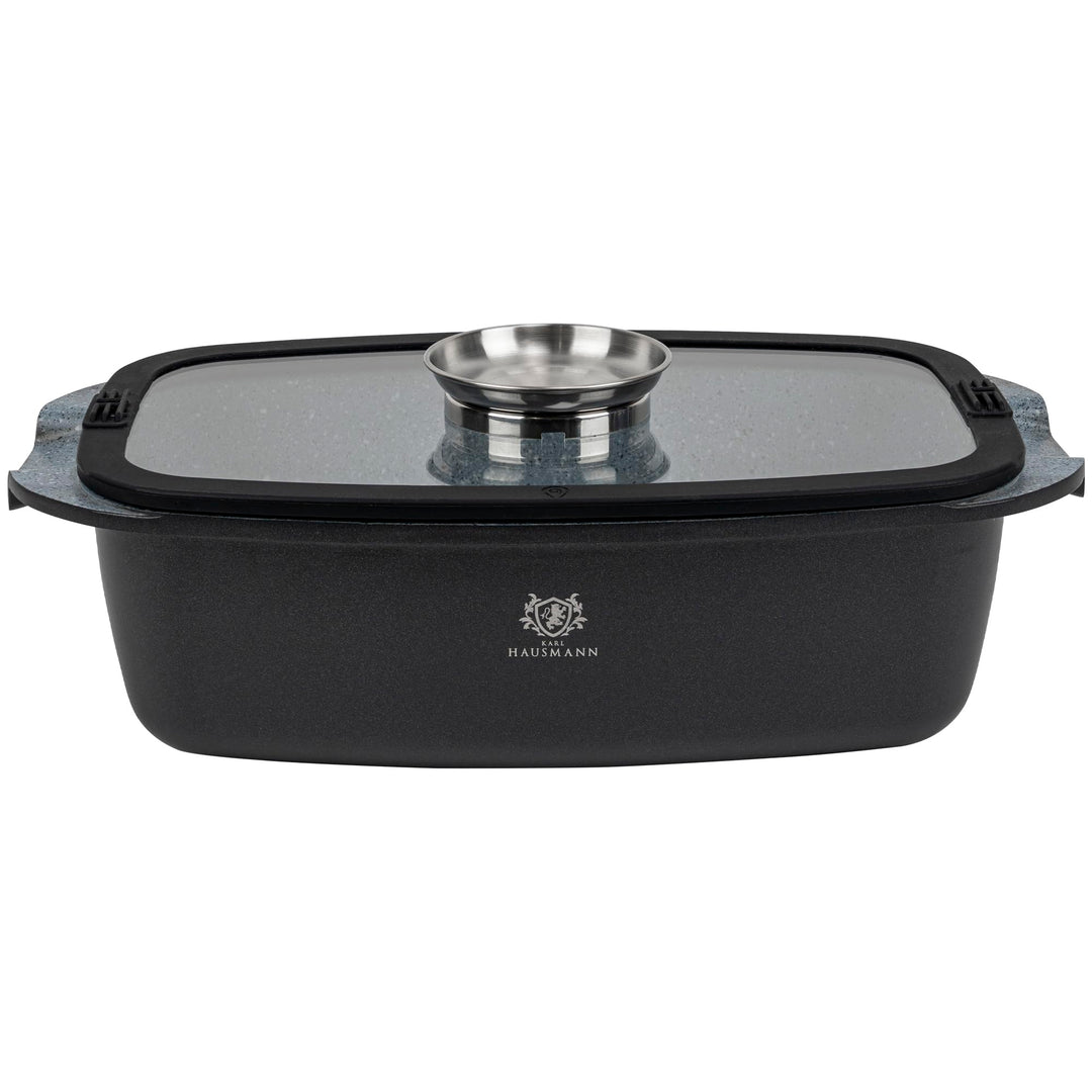 Aluguss Kochtopf - 5.5L - Ø 39 cm - Gross Topf Beschichtet Für alle Herdarten auch Induktion - Antih