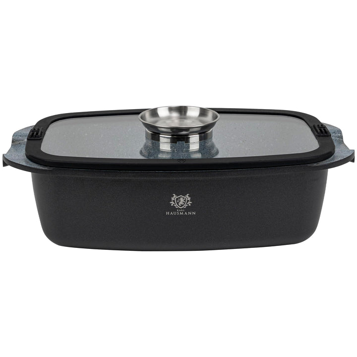 Aluguss Kochtopf - 5.5L - Ø 39 cm - Gross Topf Beschichtet Für alle Herdarten auch Induktion - Antih