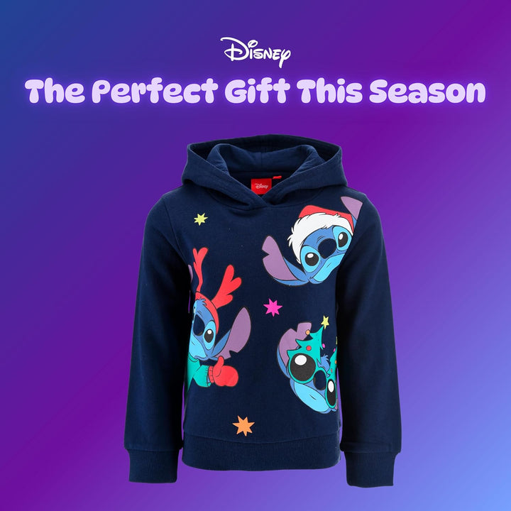 Disney Stitch Mädchen Kapuzenpullover, Design Weihnachts Sweatshirt, Pullover für Mädchen, Grössen 3