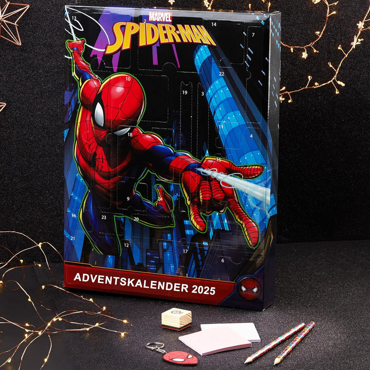 Marvel Avengers Adventskalender 2022 Kinder Spiderman Weihnachts Adventskalender Schreibwaren (Spide