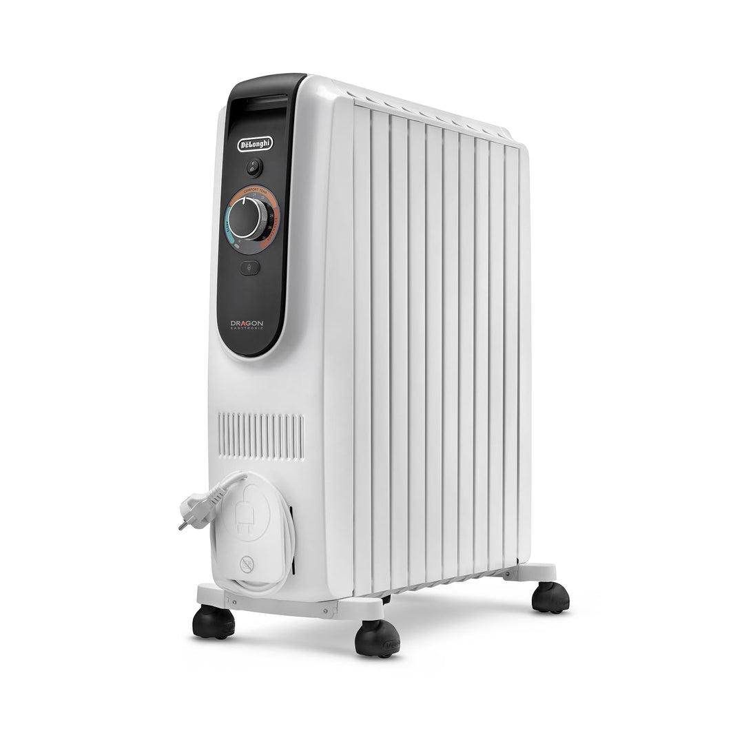 De'Longhi Dragon EasyTronic – Ölheizer für Räume bis 75m³, Elektroheizung mit Sicherheitsthermostat,