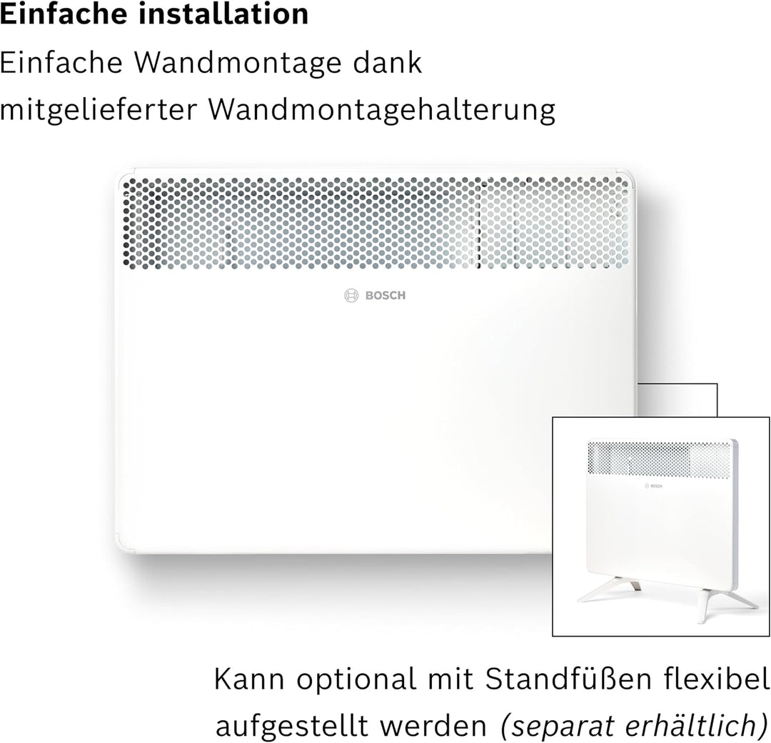 Bosch Heat Convector 4000-15 - Elektrischer Konvektor für Räume bis zu 15 m² - Individuell Einstellb
