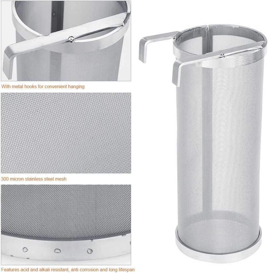 300 Micron Edelstahl Hausgemachte Brew Bier Hop Mesh Filter Sieb mit Haken für Trinken machen,Bier m
