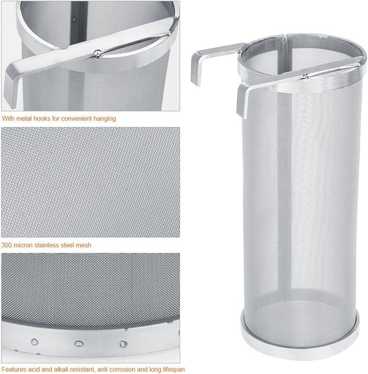 300 Micron Edelstahl Hausgemachte Brew Bier Hop Mesh Filter Sieb mit Haken für Trinken machen,Bier m