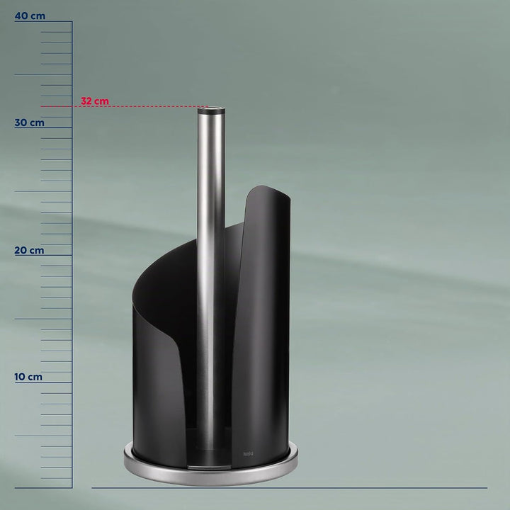 kela Küchenrollenhalter stehend, für dicke Rollen, Küchenpapierhalter 32 cm hoch, STELLA, Edelstahl/