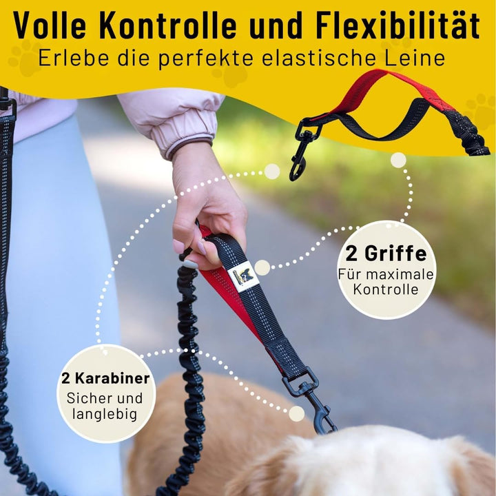 Hundefreund Bungeeteil für Joggingleine | Verlängerung für Hundeleine | Ersatzleine mit elastischem