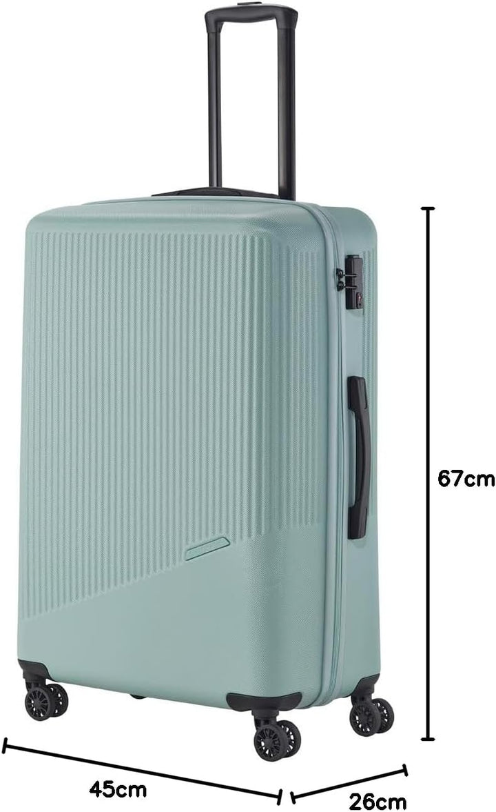 travelite 4-Rad Hartschalenkoffer mittelgross 65 Liter, Gepäck Serie BALI: ABS Hartschalen Trolley m
