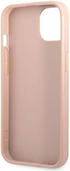 GUESS GUHCP14SPSATLP Hülle für iPhone 14 6,1" rosa/pink hardcase SaffianoTriangle Logo