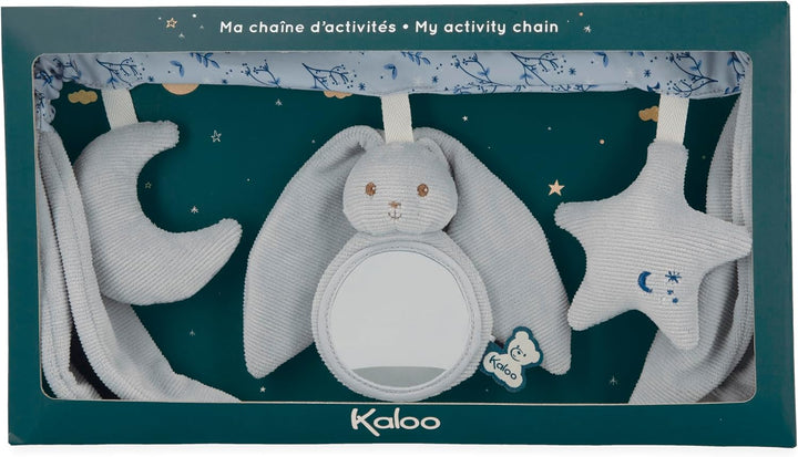 KALOO – Baby-Aktivitätskette – Ideal für Kinderwagen, Bett, Kuscheltier – Länge 40 cm – Lapinoo Baby