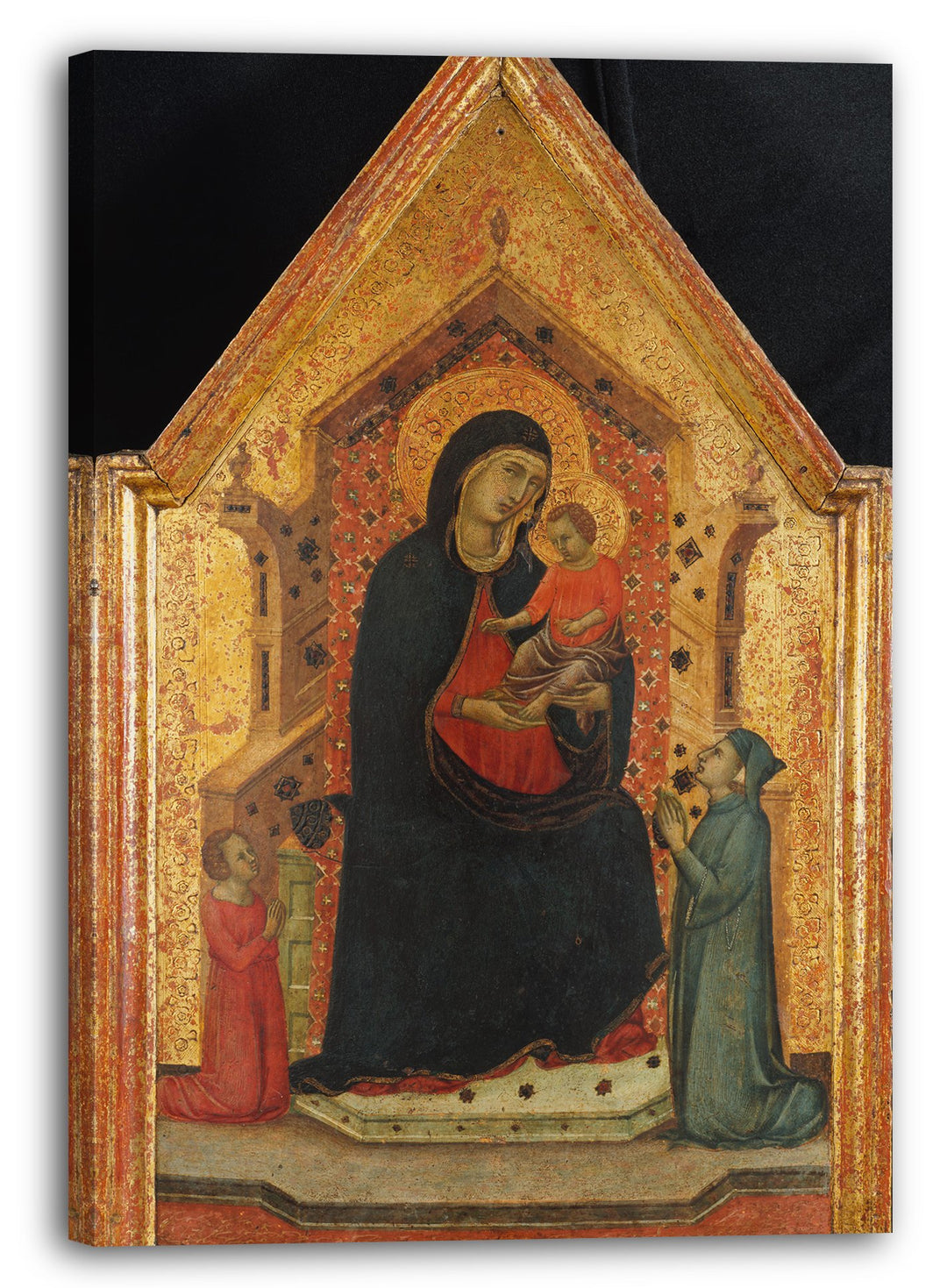 Printed Paintings Leinwand (60x80cm): Goodhart Ducciesque Meister - Madonna und Kind thronend mit 60