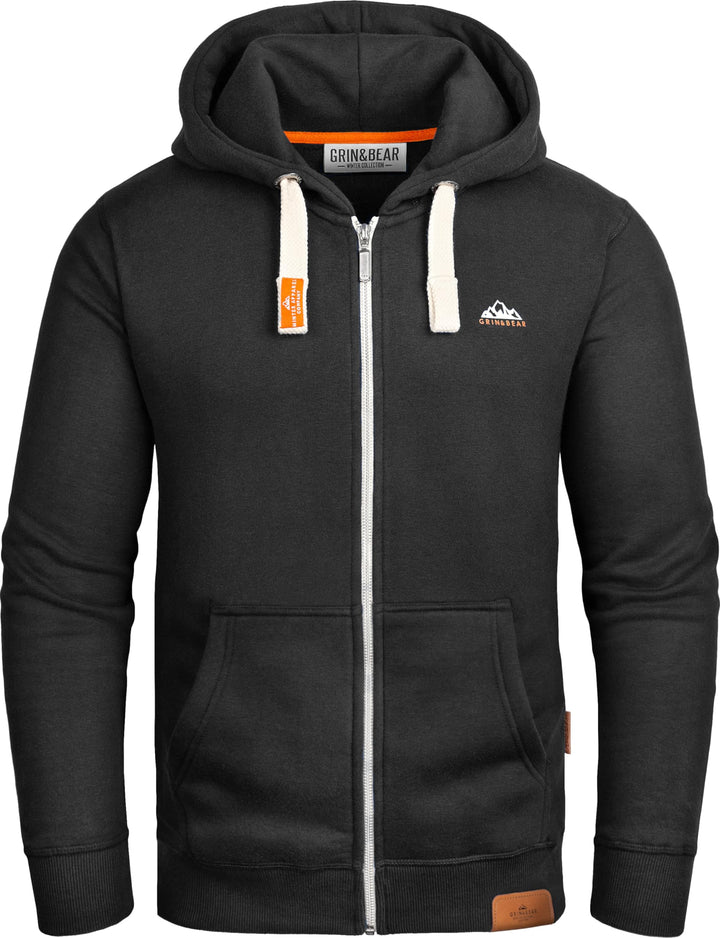 Grin&Bear Hoodie Herren Sweatshirt Pullover GEC022 M Jet Black, M Jet Black