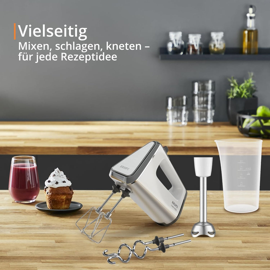Krups GN9121 3 Mix 9000 Handmixer | 750 Watt | Geschwindigkeitsregler | Turbomodus | Auswurffunktion