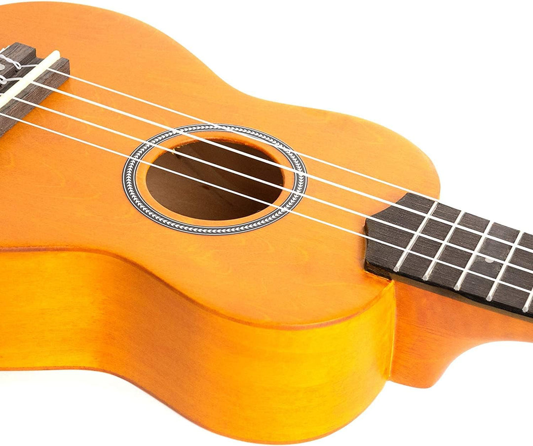 CASCHA Sopran Ukulele Set für Kinder und Erwachsene I Ukulele Starter Kit mit 3 Plektren Tasche I Uk