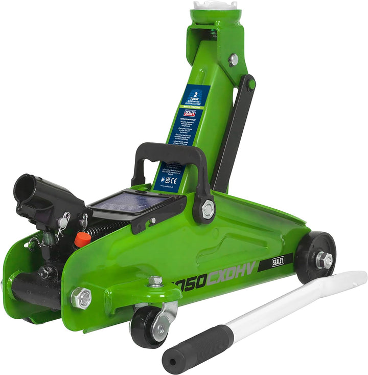 Sealey 1050CXDHV Wagenheber mit Aufbewahrungskoffer, kurzes Fahrgestell, hohe Sichtbarkeit, 2 Tonnen