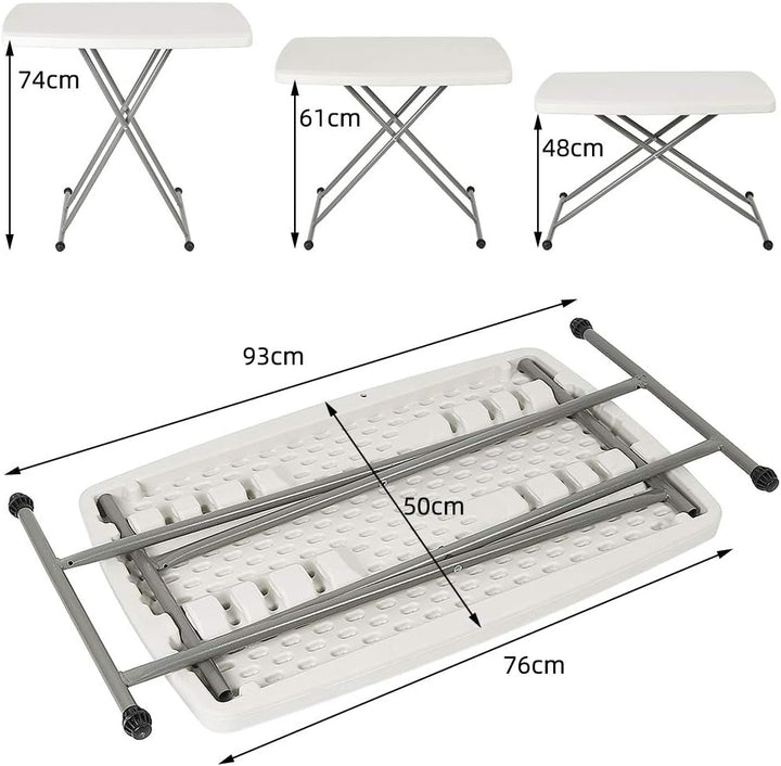 Kleiner rechteckiger Tisch, kleiner rechteckiger Tisch, zusammenklappbar, Minitisch, Campingtisch, S