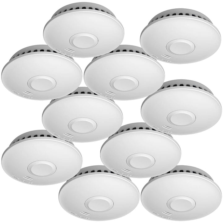 VisorTech Vernetzte Rauchmelder: 10er-Set vernetzbare Funk-Rauchmelder, 85 dB, VDs, 10-J.-Batterie (