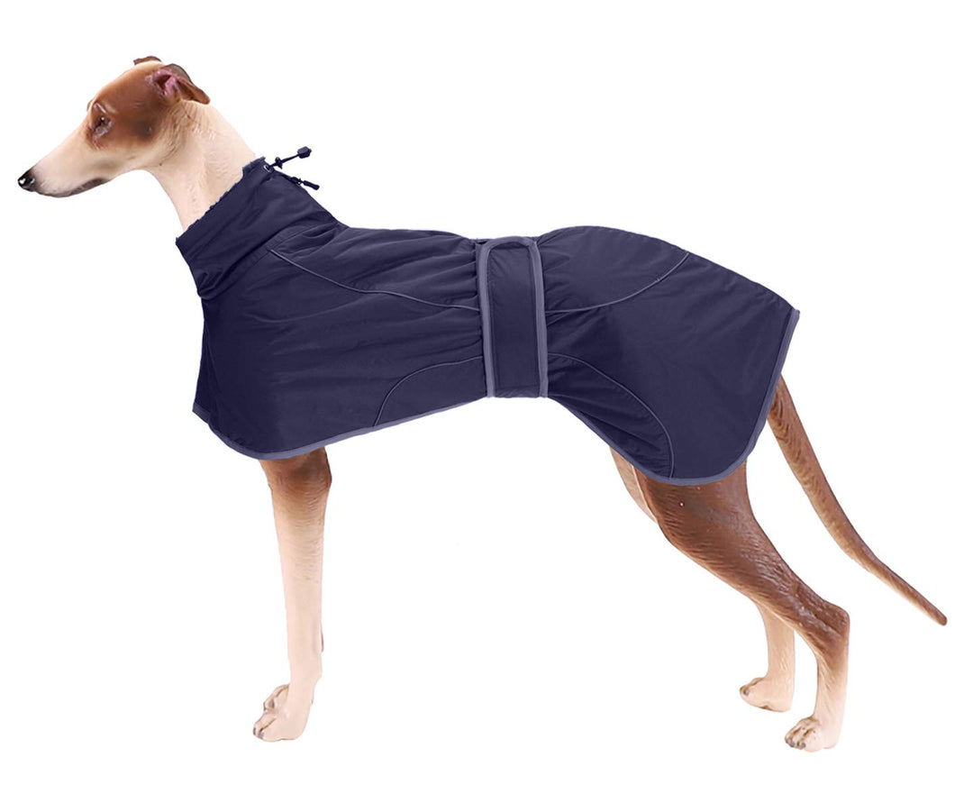 MOREZI Windhund-Wintermantel, Whippet-Mantel mit gepolstertem Fleece-Futter, Wasserabweisende Hundej