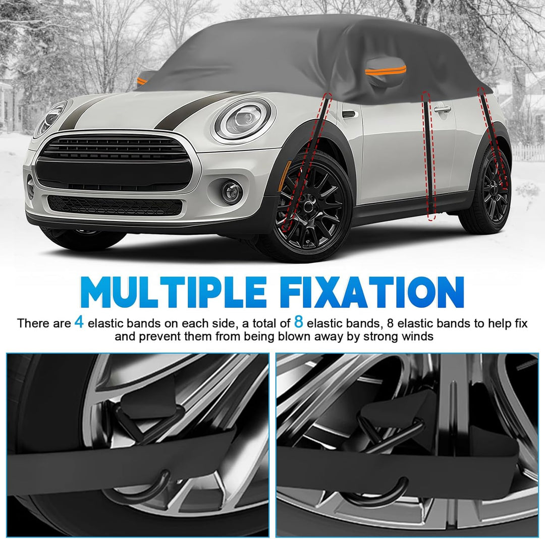 Autoabdeckung Wasserdicht Ersatz für Mini Cooper 3 Door 2000-2025, Sonnenfest Hälfte Autoabdeckung,