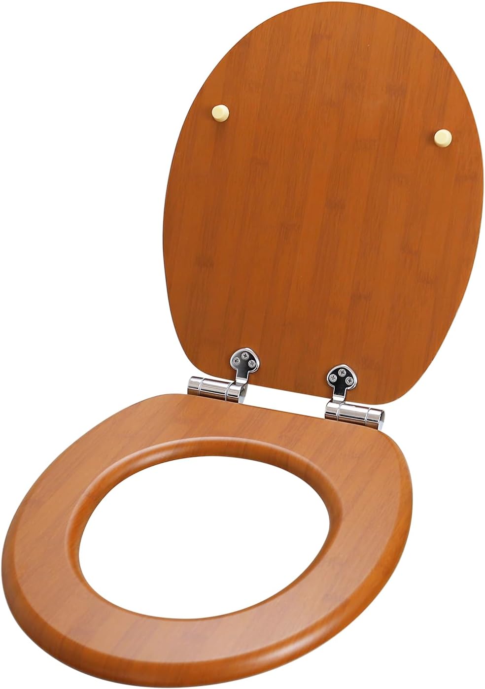 WC Sitz mit Absenkautomatik, hochwertiger Toilettendeckel aus MDF Holz, Einfache Montage Stabiler Kl