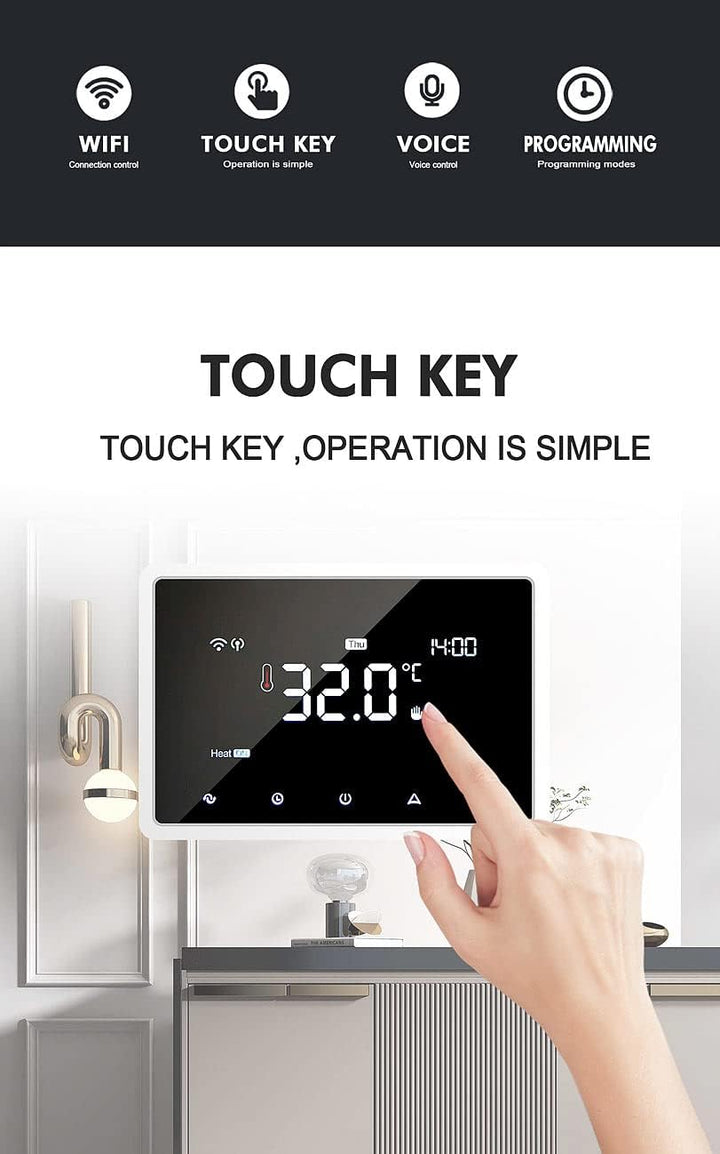 revolt Funk Raumthermostat: Funk-Thermostat mit WLAN und App für Gastherme und Wasserboiler (Raumthe