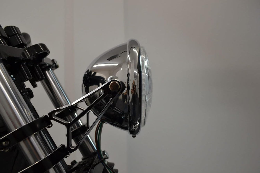 Alchemy Parts Frontscheinwerfer Motorrad chrom 6 Zoll für Vintage Retro Projekt