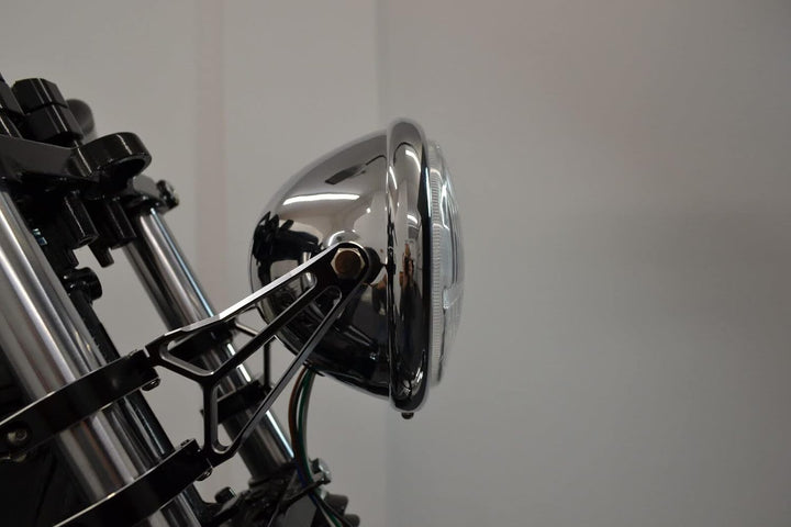 Alchemy Parts Frontscheinwerfer Motorrad chrom 6 Zoll für Vintage Retro Projekt