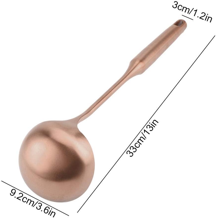 Küchenutensilien-Set, hitzebeständiger Edelstahl, grosser Suppenlöffel, Schöpfkelle, Küchenspatel, W