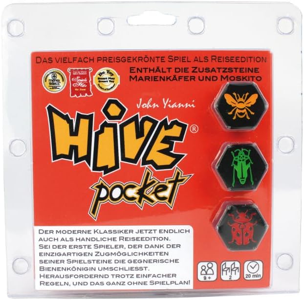 Huch &amp; Friends 5513668 Huch&amp;Friends 019233 Hive Pocket, Schwarz und Weiss, 4.32 cm x 15.75 cm x 14.4