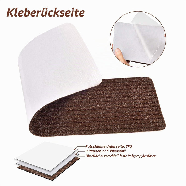 MBIGM 15er Set Stufenmatten 20 cm X 65 cm Treppenteppich Selbstklebend Sicherheit Stufenteppich für