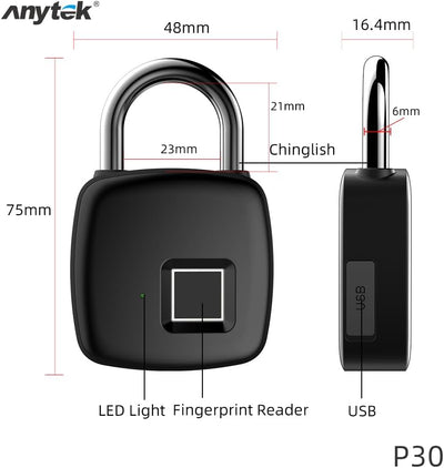 USB-Ladegerät für Smartphones und biologisches Taschenschloss zum schnellen und effizienten Aufladen