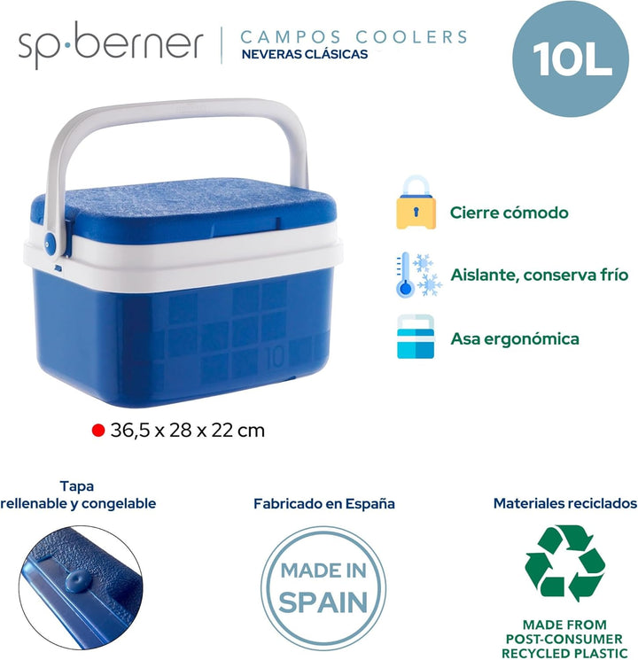 Campos 14400 Kühlbox für unterwegs, hermetischer Verschluss 10 l, 10 L