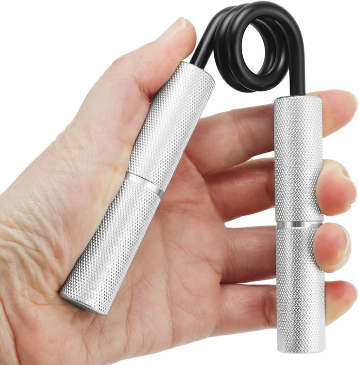 QWORK® Aluminium Griffkraft Trainer Unterarmtrainer 22.5/45/67.5/90kg - Robust & Rutschfest silber,