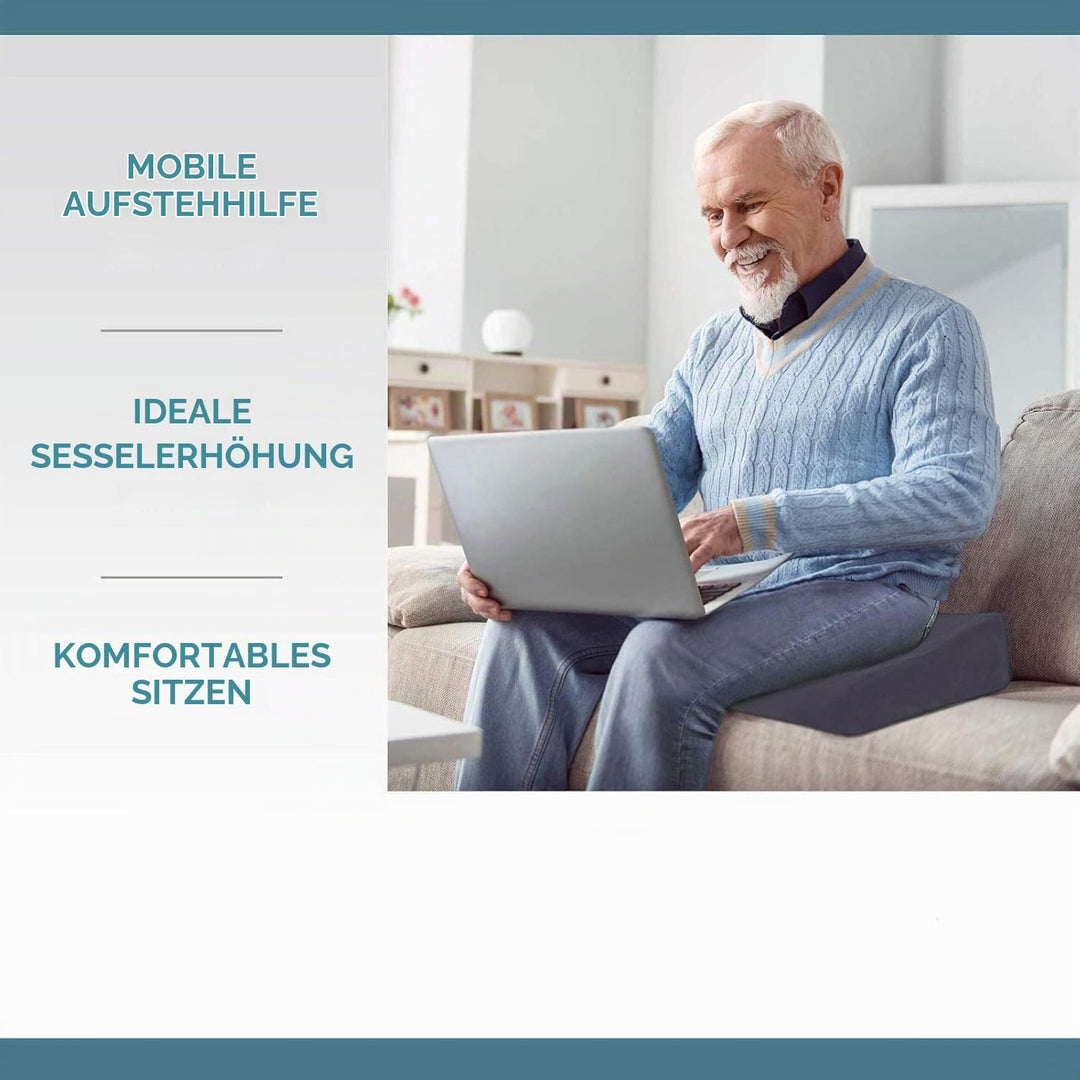 bonmedico Sitzkissen orthopädisch - Ergonomisches Memory Foam Kissen für Bürostuhl, Auto, Rollstuhlk