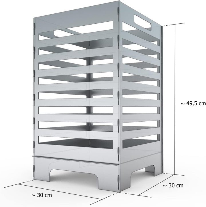 tuning-art FK10 Feuerkorb Feuertonne Feuerschale Steckbar Gross 50x30x30, Grösse:Modern 45L, Modern