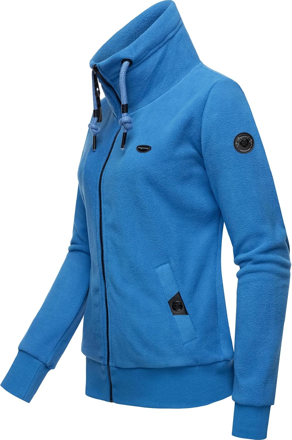 Ragwear Damen Zip-Hoodie Kapuzenjacke Sweatjacke Rylie Fleece Zip Solid XS-XXL S Blau, S Blau