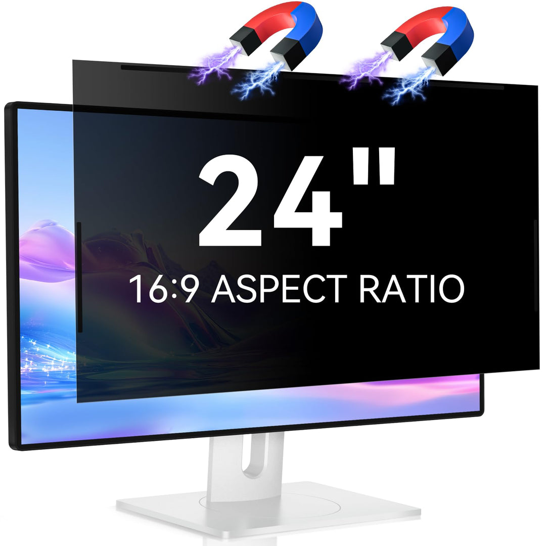 IPROKKO 24-Zoll Magnetischer Blickschutzfilter für 16:9 Monitor, Abnehmbarer Sichtschutz Anti Blauli