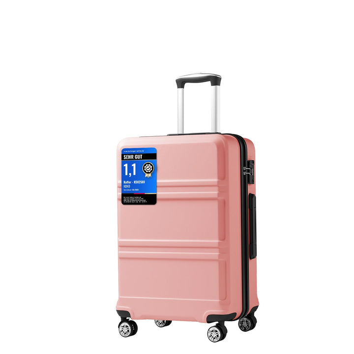 KONO Koffer Hartschalenkoffer, ABS+PC Trolley mit TSA Schloss, 360° Leisen Rollen, Gross/Mittelgross