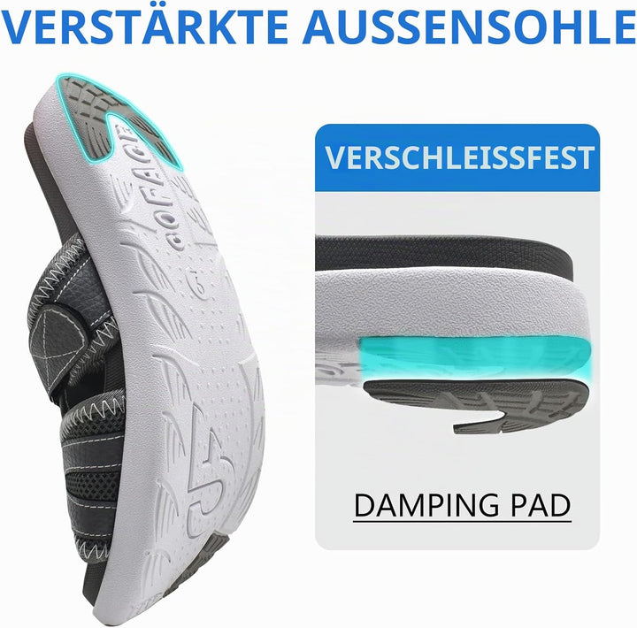 COFACE Herren Sport Recovery Sandalen Plantar Fasciitis weiche Polsterung leichtes Gewicht Bogen Unt