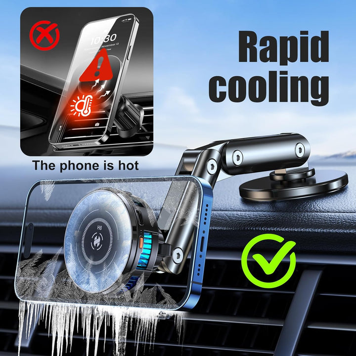 OBEST Handy Halbleiter Kühler Magnetische Handyhalterung, Halbleiter Kühlung Kühler Auto-Handyhalter